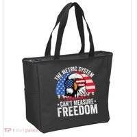 The Metric System CanT Measure Freedom Eagle 4th Of July Tote Bag thumb 2