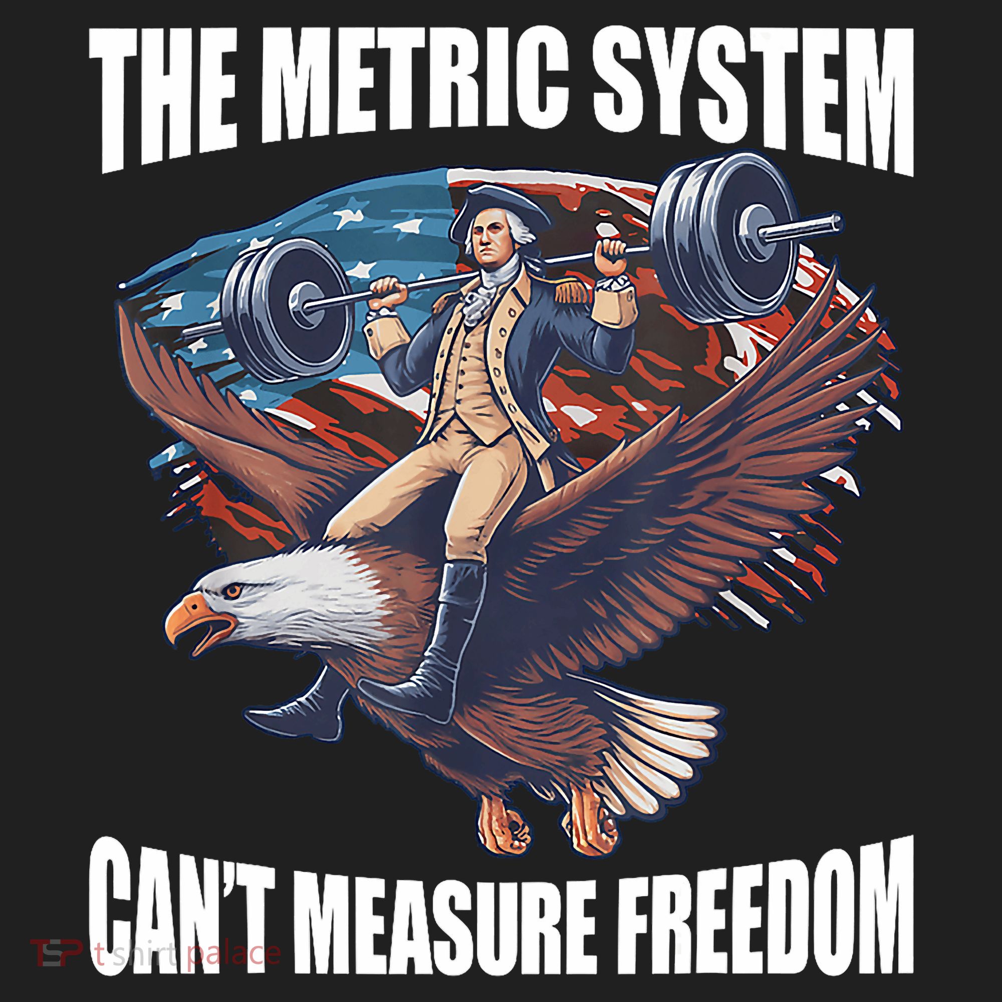 The Metric System CanT Measure Freedom Funny 4th Of July Golf Towel