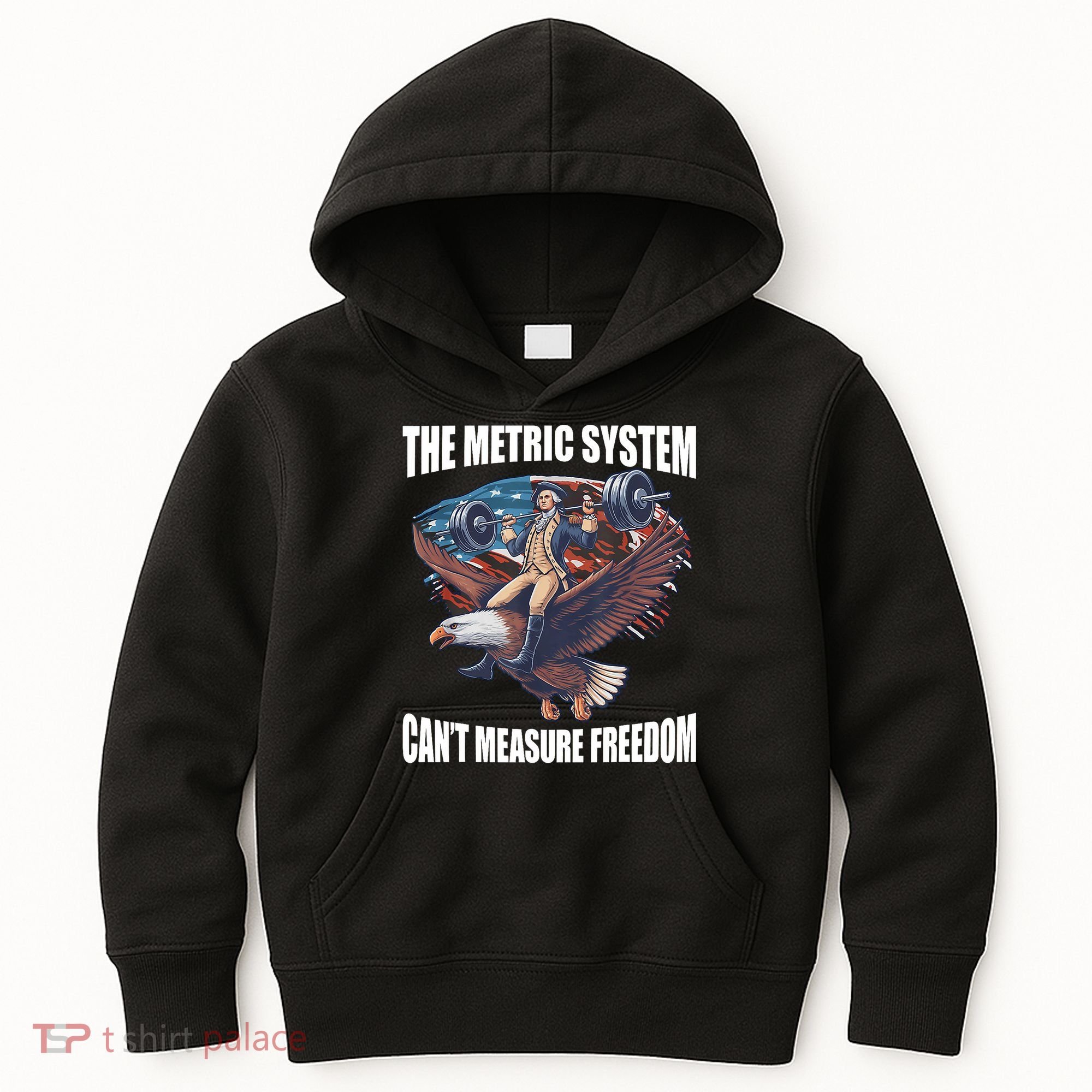 The Metric System CanT Measure Freedom Funny 4th Of July Kids Hoodie