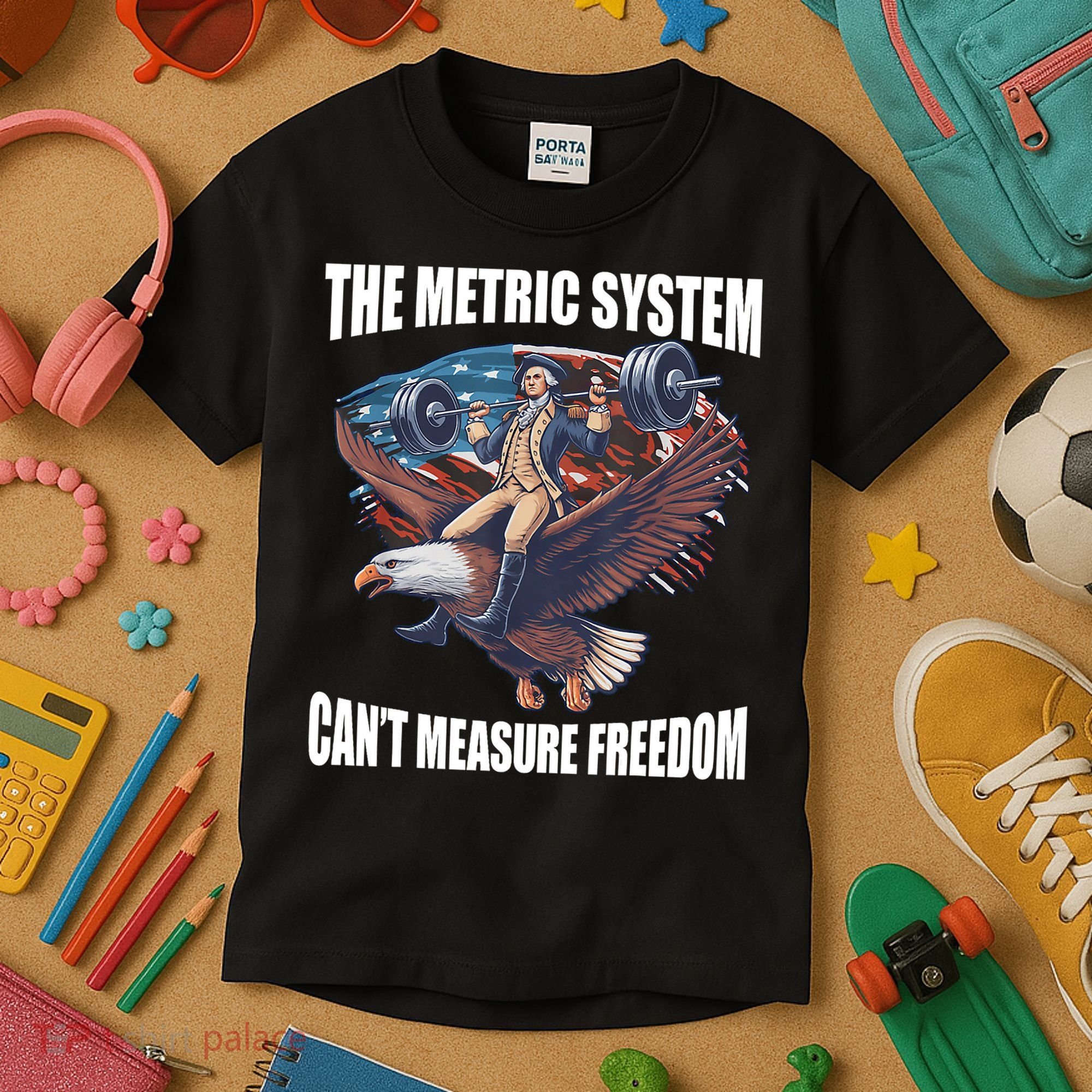 The Metric System CanT Measure Freedom Funny 4th Of July Kids T-Shirt