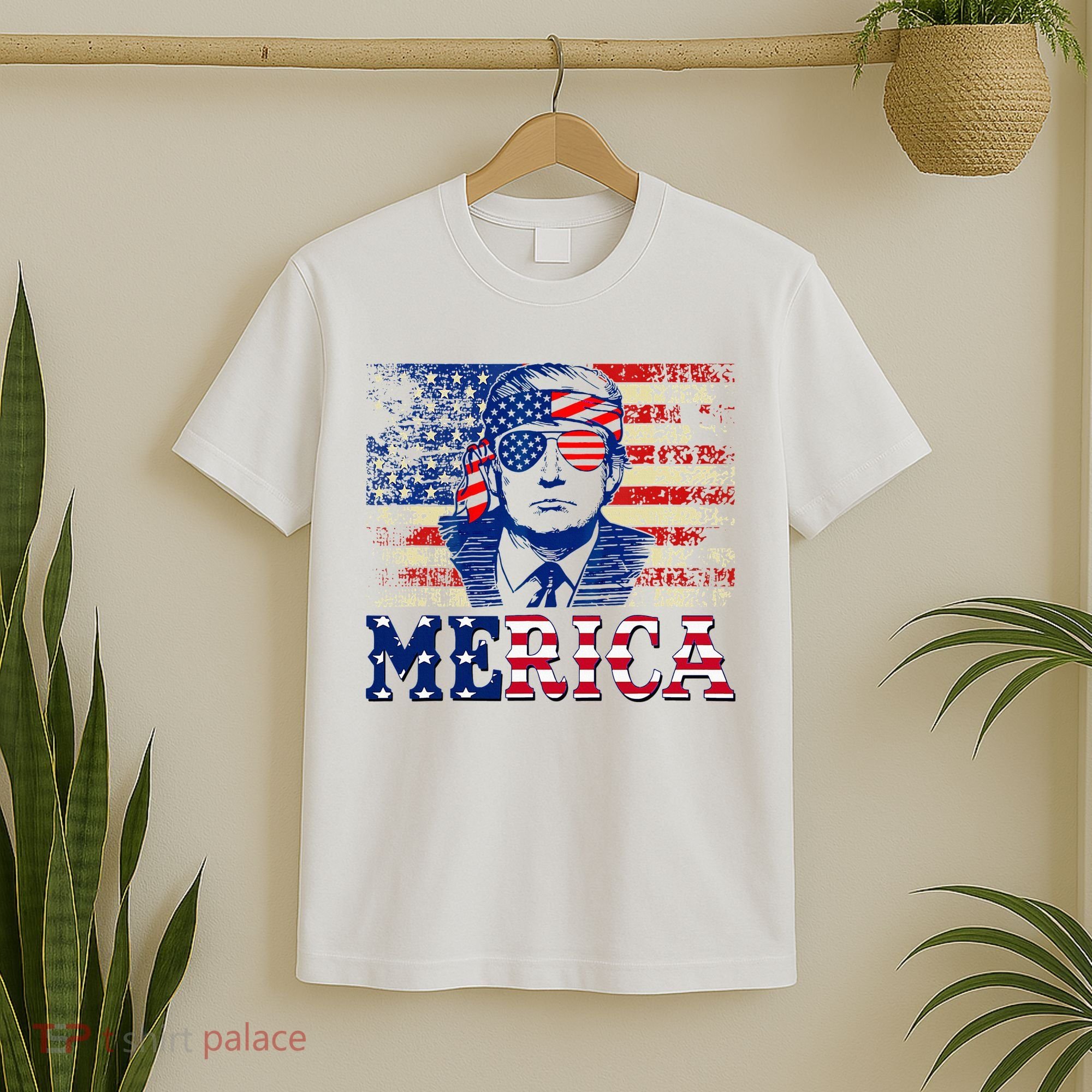 Trump Merica Shirts Fourth 4th Of July Trump American Flag T-Shirt