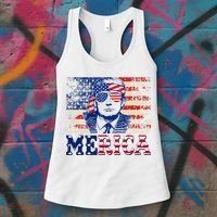 Trump Merica Shirts Fourth 4th Of July Trump American Flag Women's Tank Top thumb 3