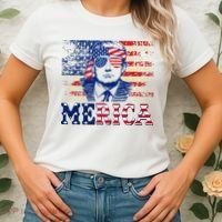 Trump Merica Shirts Fourth 4th Of July Trump American Flag Women's T-Shirt thumb 2