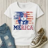 Trump Merica Shirts Fourth 4th Of July Trump American Flag Women's T-Shirt thumb 3