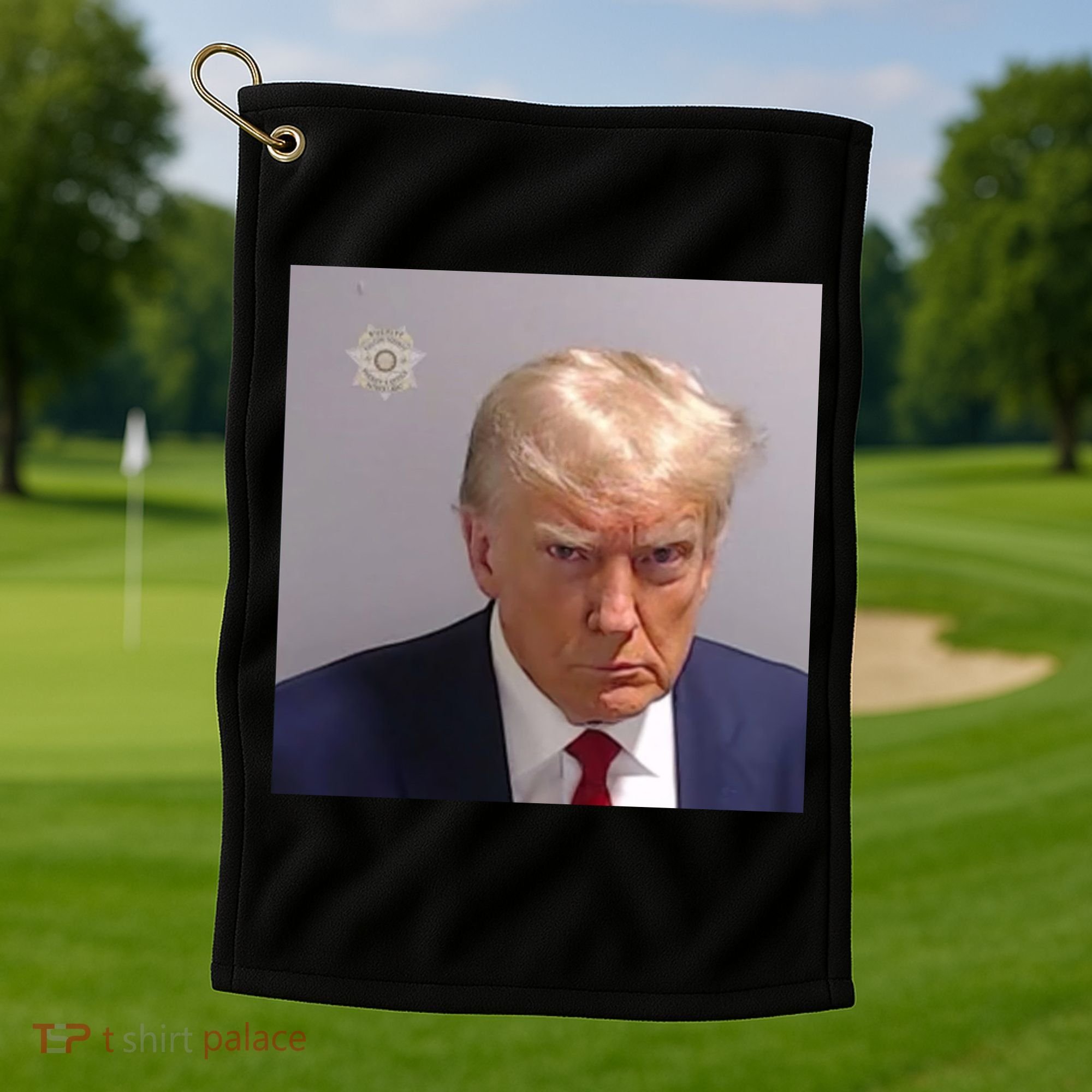 Trump Mug Shot Trump Jail Trump Arrested Golf Towel