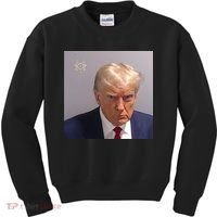 Trump Mug Shot Trump Jail Trump Arrested Kids Sweatshirt thumb 0