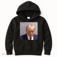 Trump Mug Shot Trump Jail Trump Arrested Kids Hoodie thumb 0