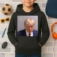 Trump Mug Shot Trump Jail Trump Arrested Kids Hoodie thumb 2