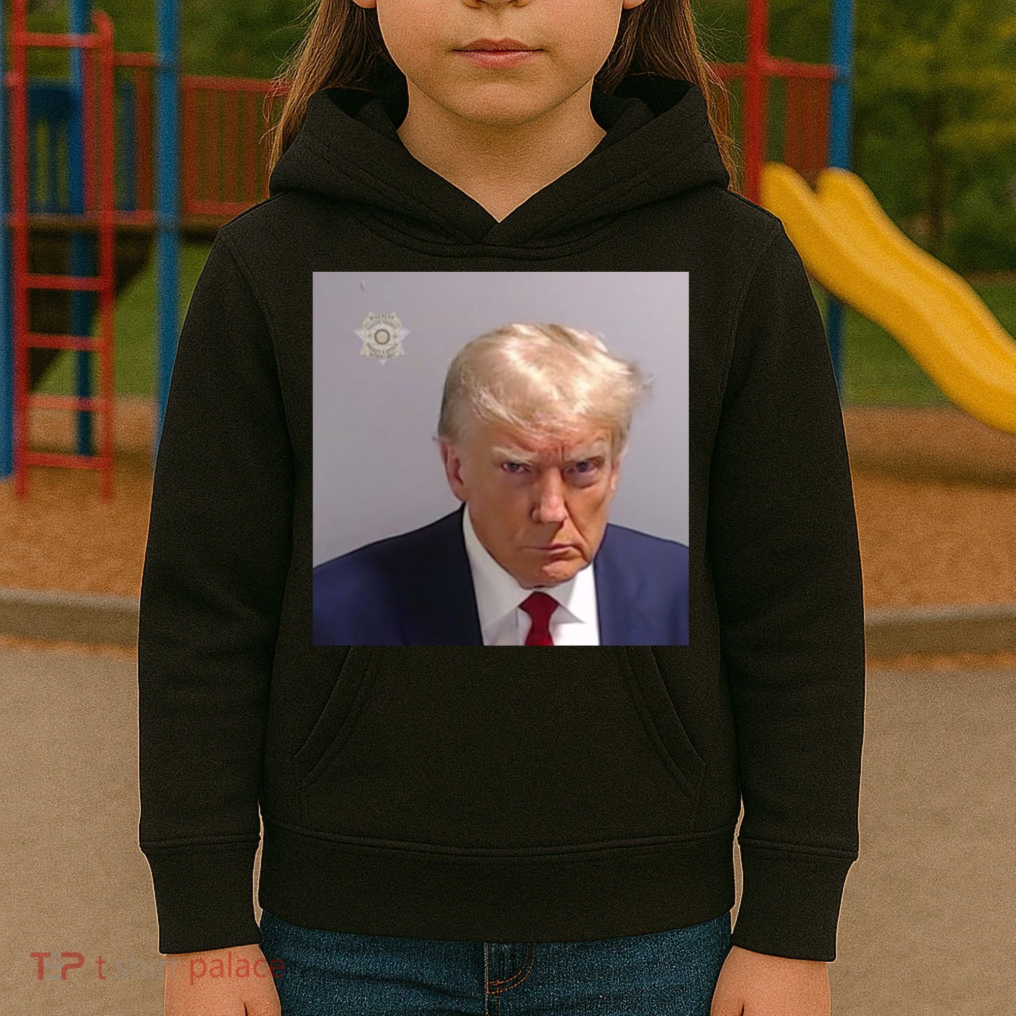 Trump Mug Shot Trump Jail Trump Arrested Kids Hoodie