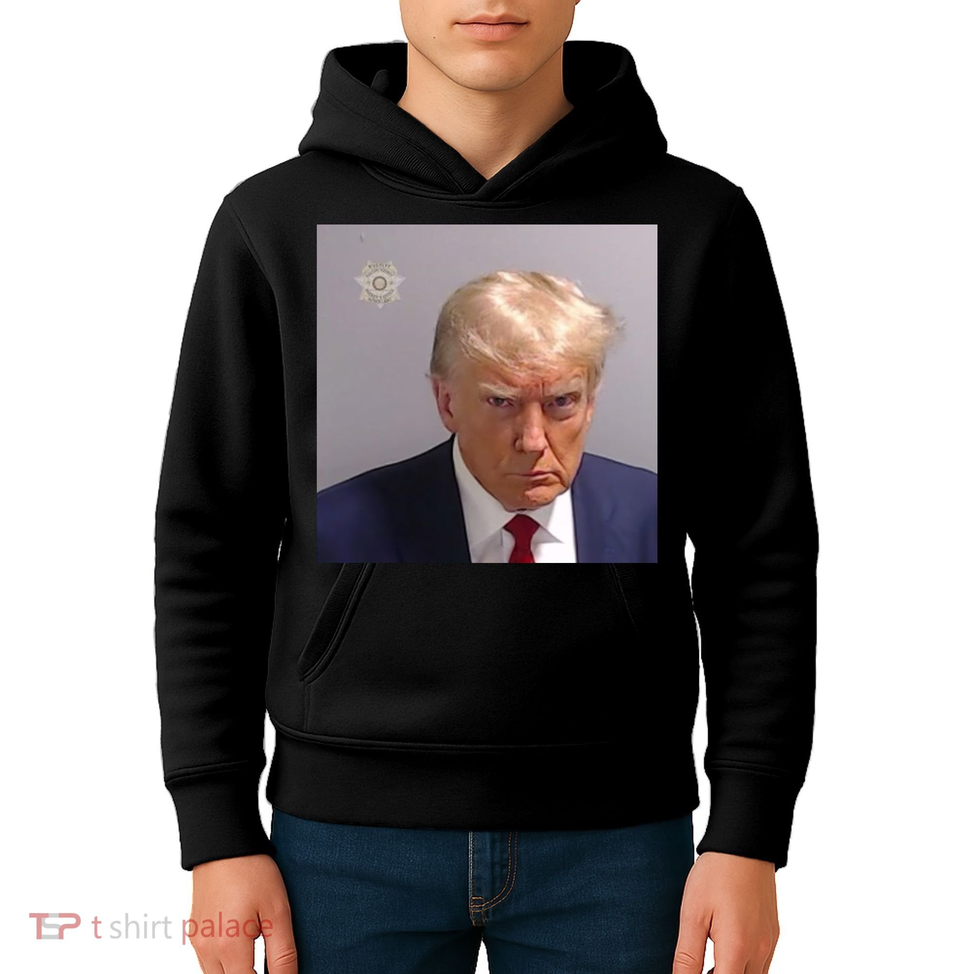 Trump Mug Shot Trump Jail Trump Arrested Kids Hoodie