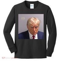 Trump Mug Shot Trump Jail Trump Arrested Kids Long Sleeve Shirt thumb 0