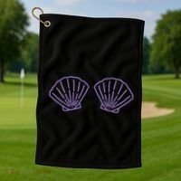 Two Mermaid Shell Bra Mermaid Bra Bikini Costume Golf Towel thumb 1