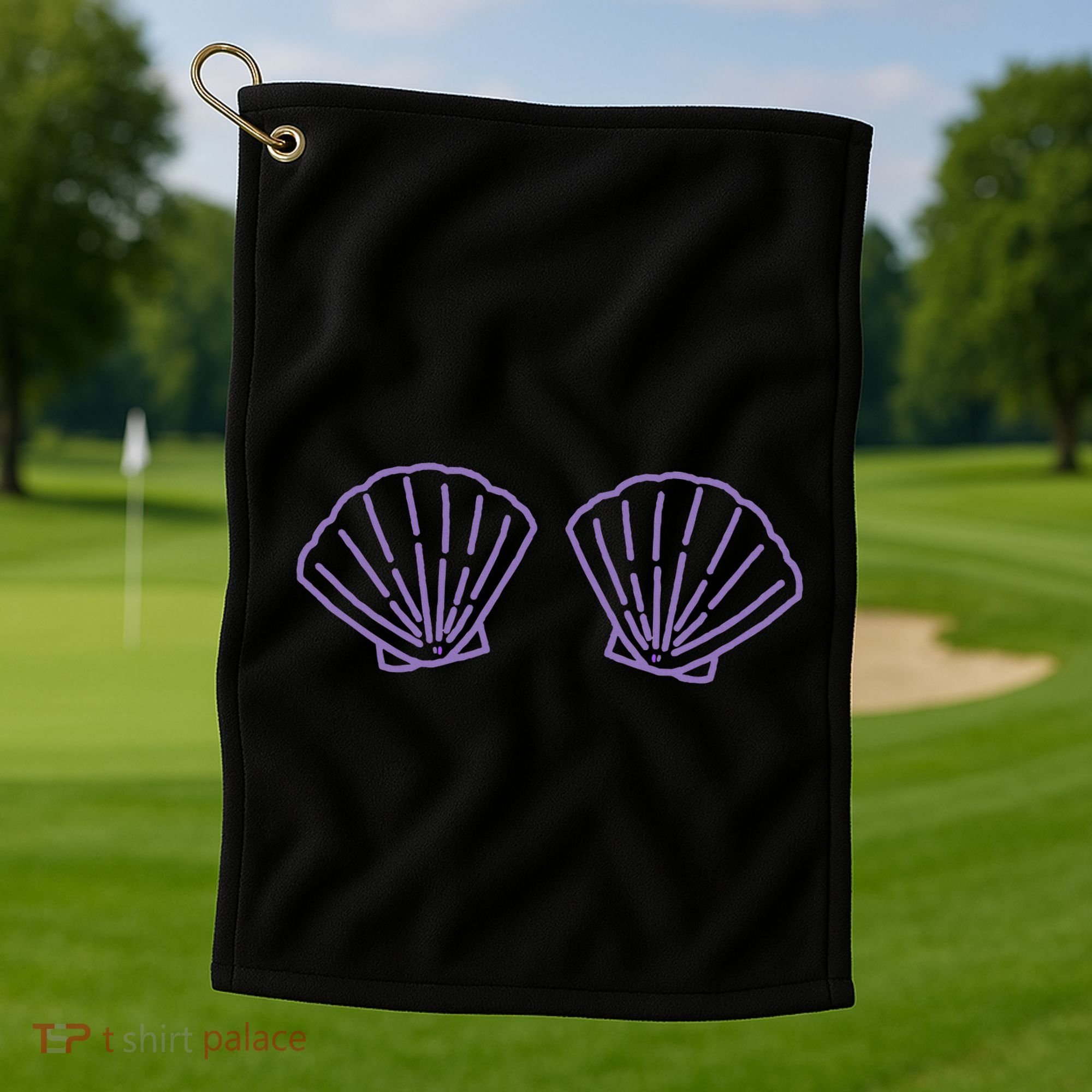 Two Mermaid Shell Bra Mermaid Bra Bikini Costume Golf Towel