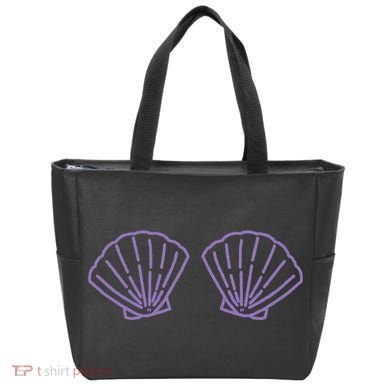 Two Mermaid Shell Bra Mermaid Bra Bikini Costume Tote Bag