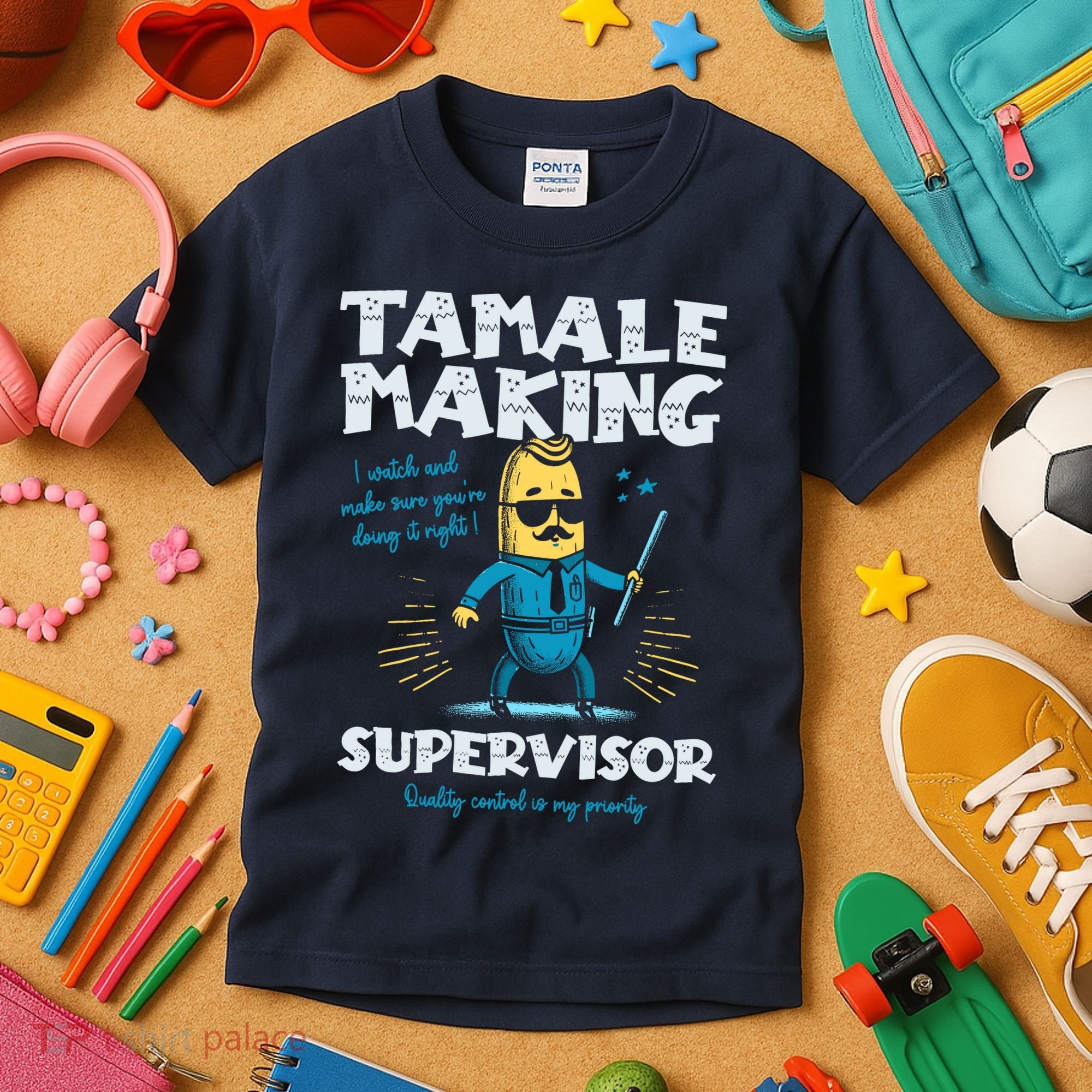 Tamale Making Supervisor Funny Tamales Crew Mexican Food Kids T-Shirt