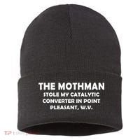 The Mothman Stole My Catalytic Converter Sustainable Knit Beanie thumb 0