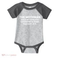 The Mothman Stole My Catalytic Converter Infant Baby Jersey Bodysuit thumb 0