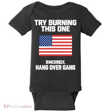 Tom Macdonald Try Burning This One Sincerely Hang Over Gang Baby Bodysuit