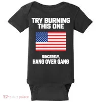 Tom Macdonald Try Burning This One Sincerely Hang Over Gang Baby Bodysuit thumb 0