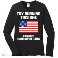 Tom Macdonald Try Burning This One Sincerely Hang Over Gang Women's Long Sleeve Shirt thumb 0