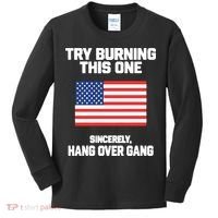 Tom Macdonald Try Burning This One Sincerely Hang Over Gang Kids Long Sleeve Shirt thumb 0