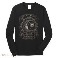 The Moon Tarot Card Goth Emo Occult Graphic Women Long Sleeve Shirt thumb 0