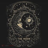 The Moon Tarot Card Goth Emo Occult Graphic Women Women's Hoodie thumb 2