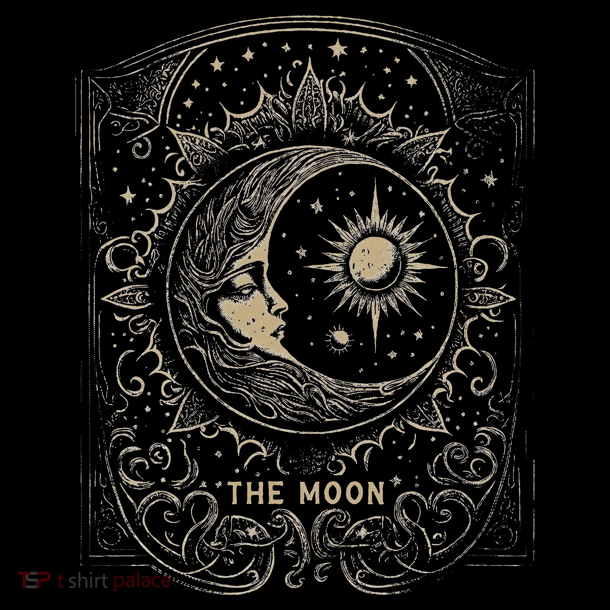The Moon Tarot Card Goth Emo Occult Graphic Women Women's Hoodie