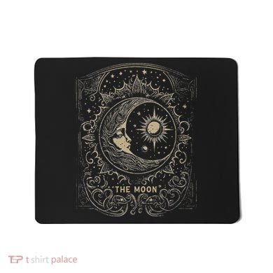 The Moon Tarot Card Goth Emo Occult Graphic Women Mousepad