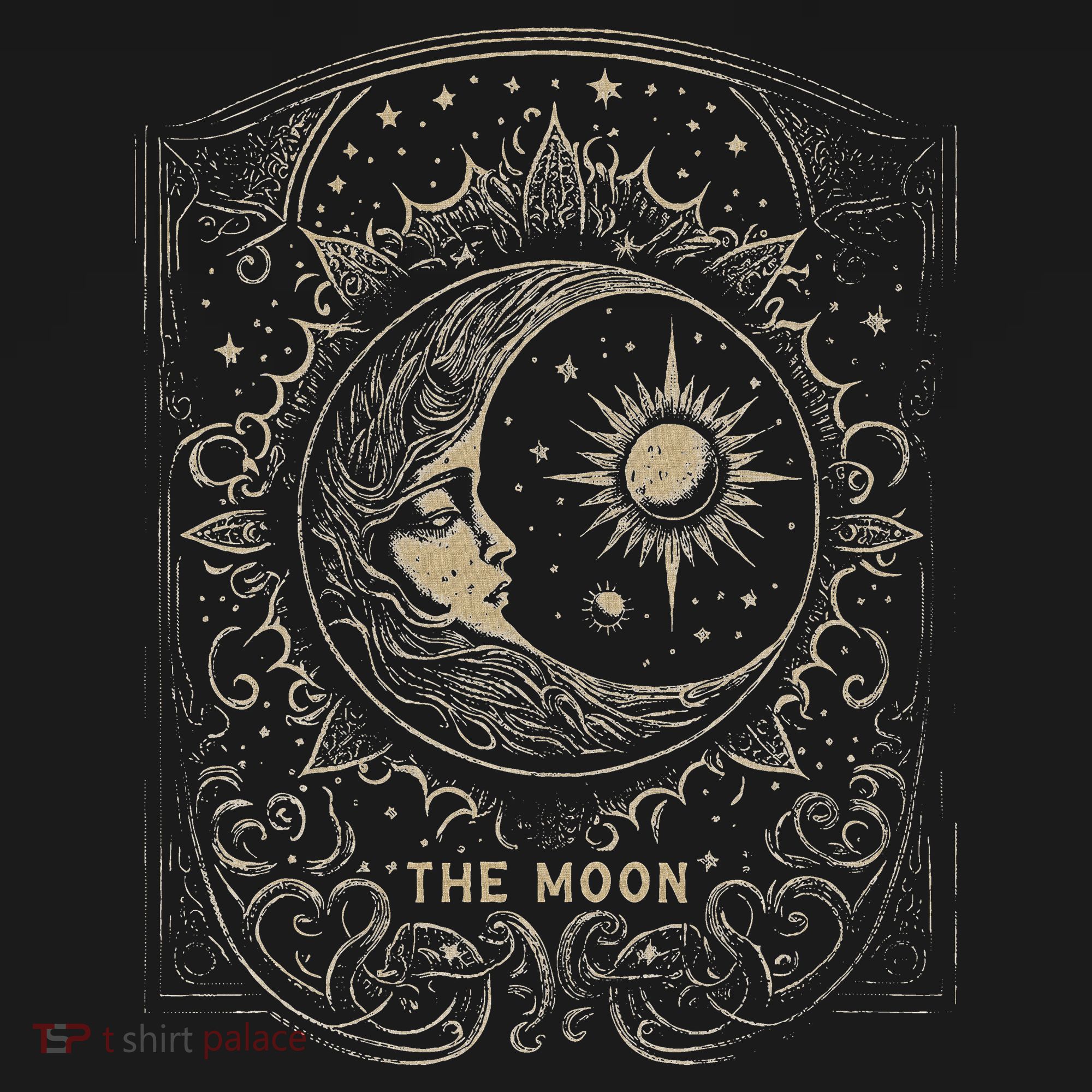 The Moon Tarot Card Goth Emo Occult Graphic Women Mousepad