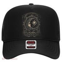The Moon Tarot Card Goth Emo Occult Graphic Women Hat thumb 0