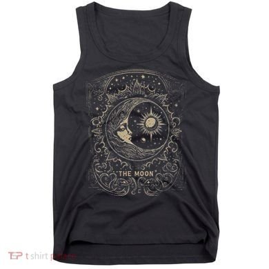 The Moon Tarot Card Goth Emo Occult Graphic Women Tank Top