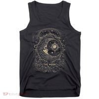 The Moon Tarot Card Goth Emo Occult Graphic Women Tank Top thumb 0