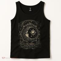 The Moon Tarot Card Goth Emo Occult Graphic Women Tank Top thumb 2