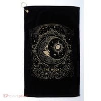 The Moon Tarot Card Goth Emo Occult Graphic Women Golf Towel thumb 0