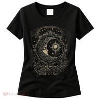 The Moon Tarot Card Goth Emo Occult Graphic Women Women's T-Shirt thumb 0
