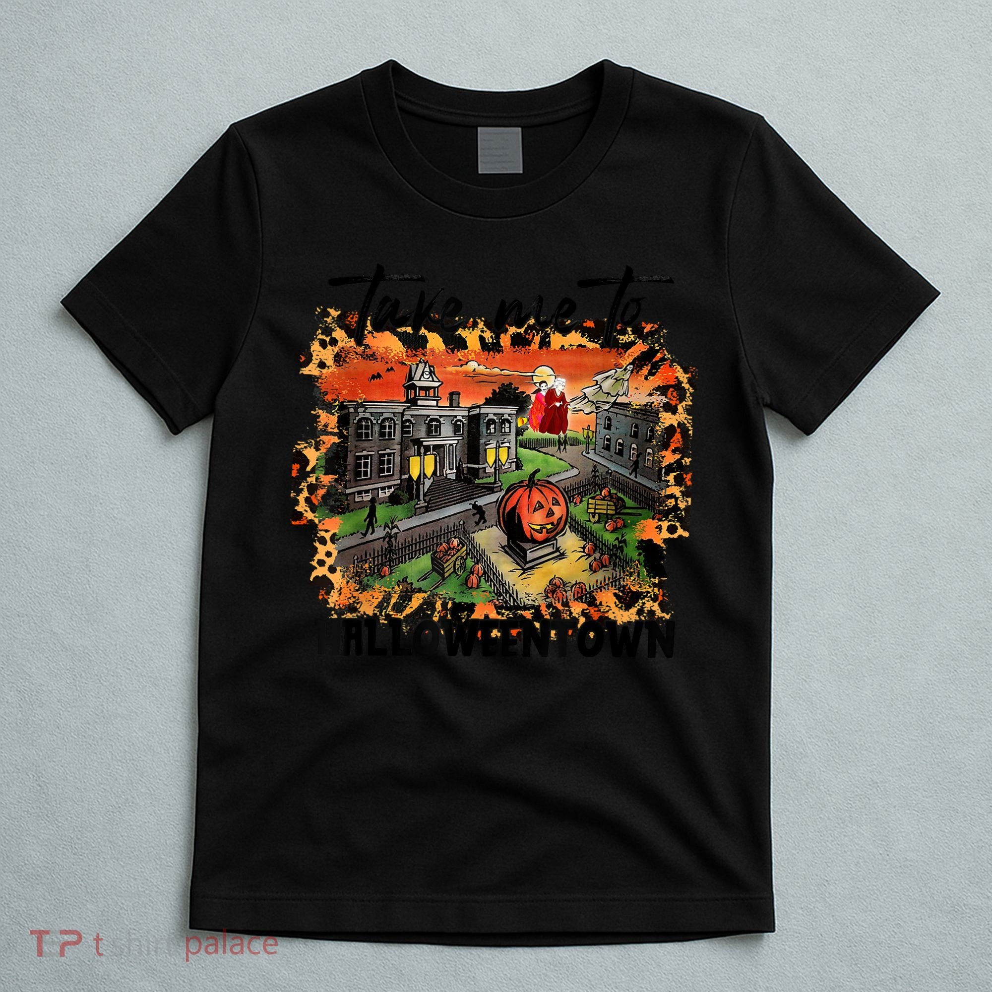Take Me To Halloweentown & Chill Leopard Halloween Costume Gift T-Shirt