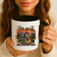 Take Me To Halloweentown & Chill Leopard Halloween Costume Gift Coffee Mug thumb 3