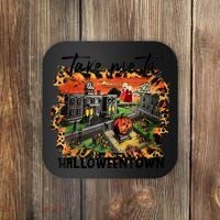 Take Me To Halloweentown & Chill Leopard Halloween Costume Gift Coaster thumb 0