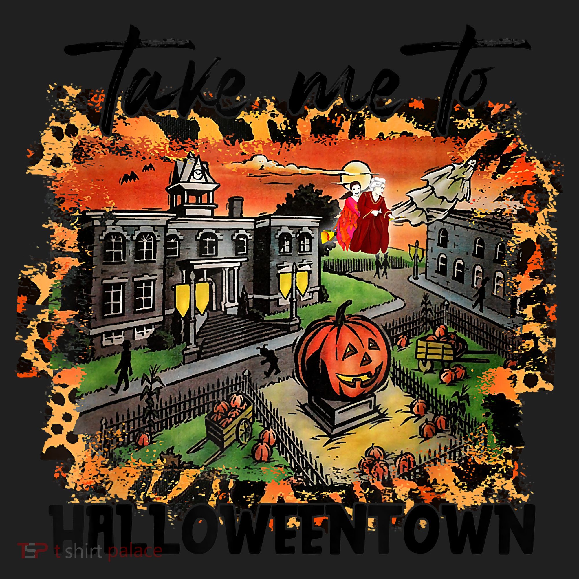 Take Me To Halloweentown & Chill Leopard Halloween Costume Gift Hat