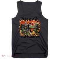 Take Me To Halloweentown & Chill Leopard Halloween Costume Gift Tank Top thumb 0