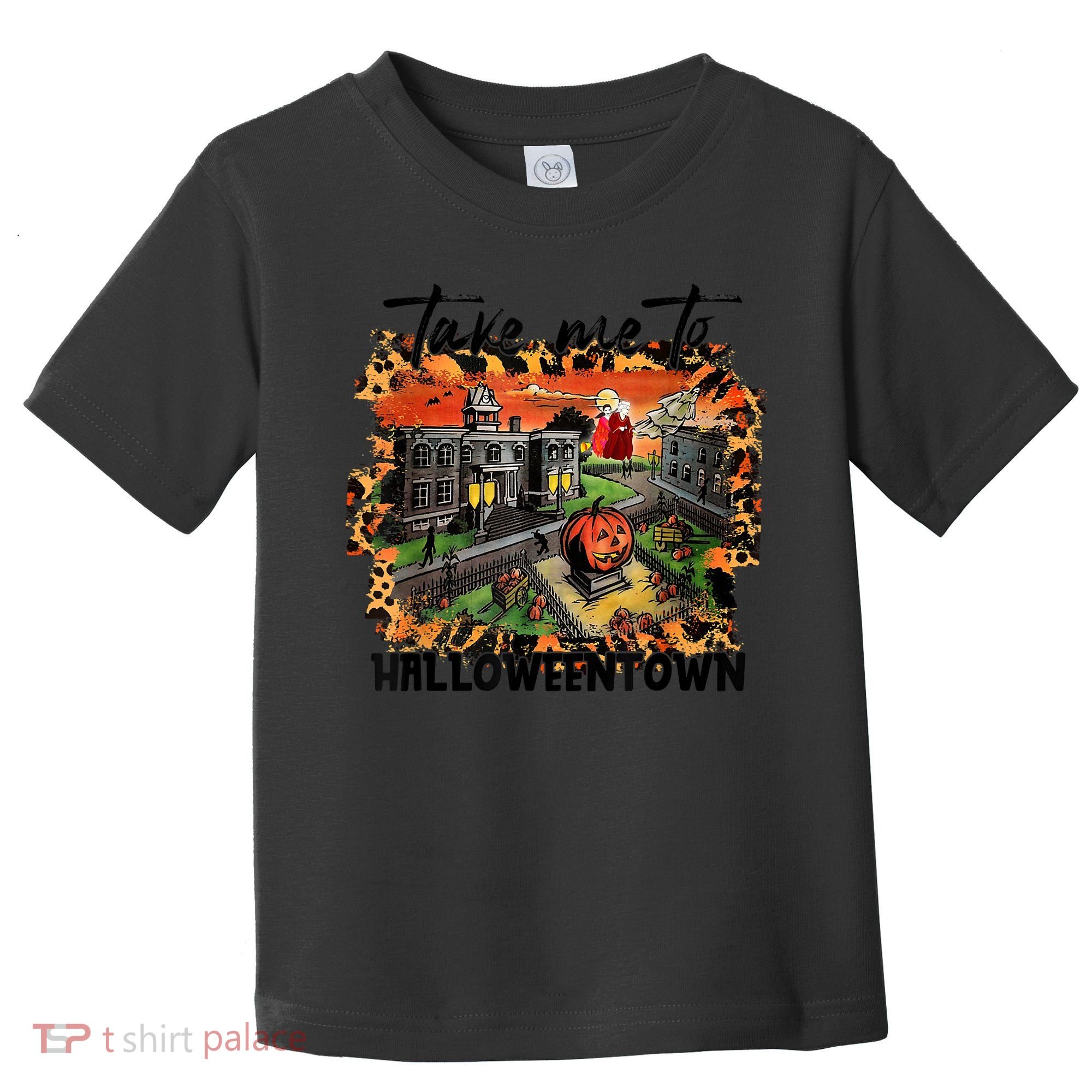 Take Me To Halloweentown & Chill Leopard Halloween Costume Gift Toddler T-Shirt