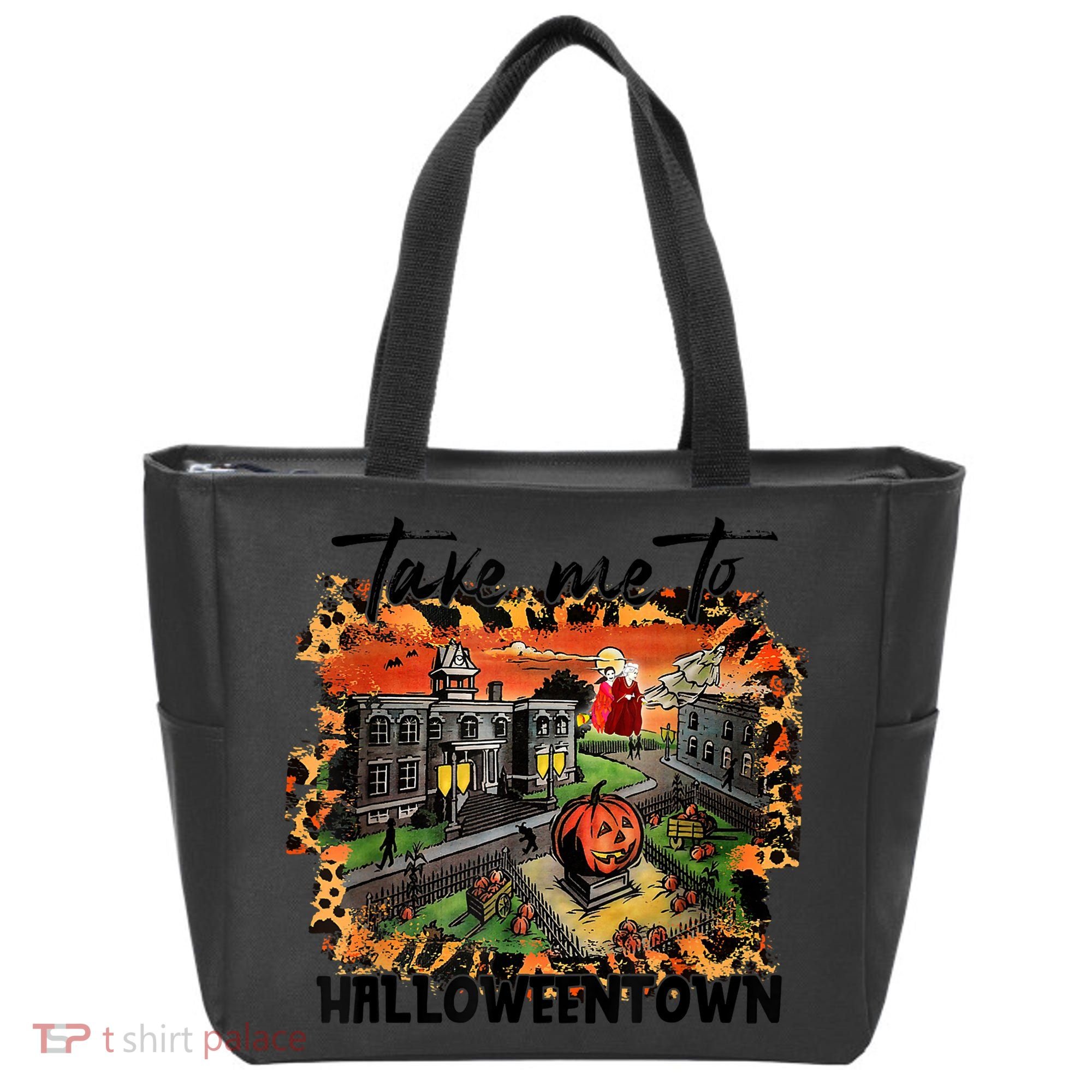 Take Me To Halloweentown & Chill Leopard Halloween Costume Gift Tote Bag