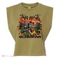 Take Me To Halloweentown & Chill Leopard Halloween Costume Gift Garment-Dyed Women's Muscle Tee thumb 0