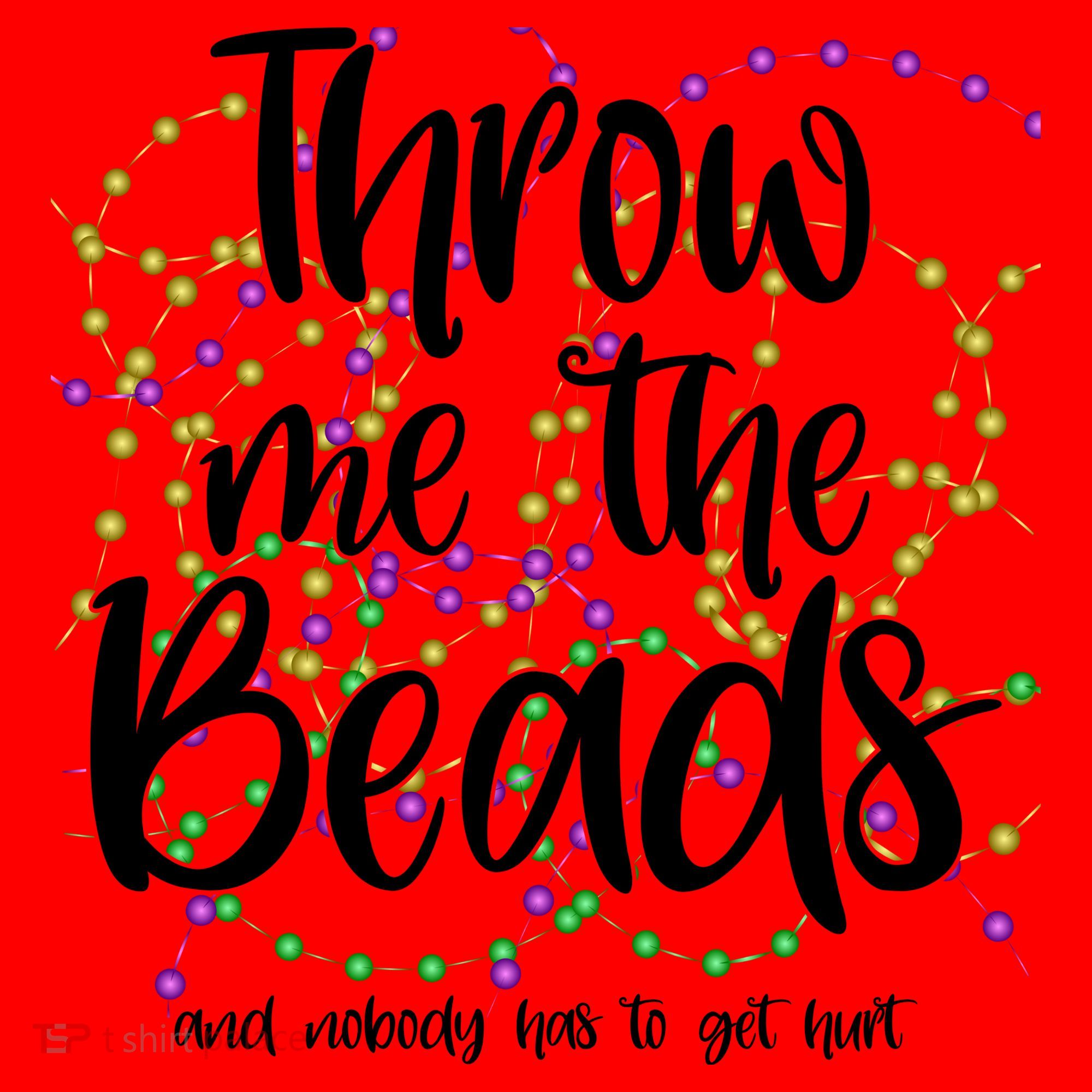 Throw Me The Beads And Nobody Has To Get Hurt Funny Mardi Gras Santa Hat