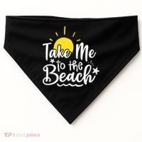 Take Me To The Beach Sunshine Summer USA-Made Doggie Bandana thumb 0