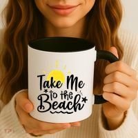 Take Me To The Beach Sunshine Summer Coffee Mug thumb 3