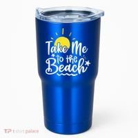 Take Me To The Beach Sunshine Summer Tumbler thumb 0