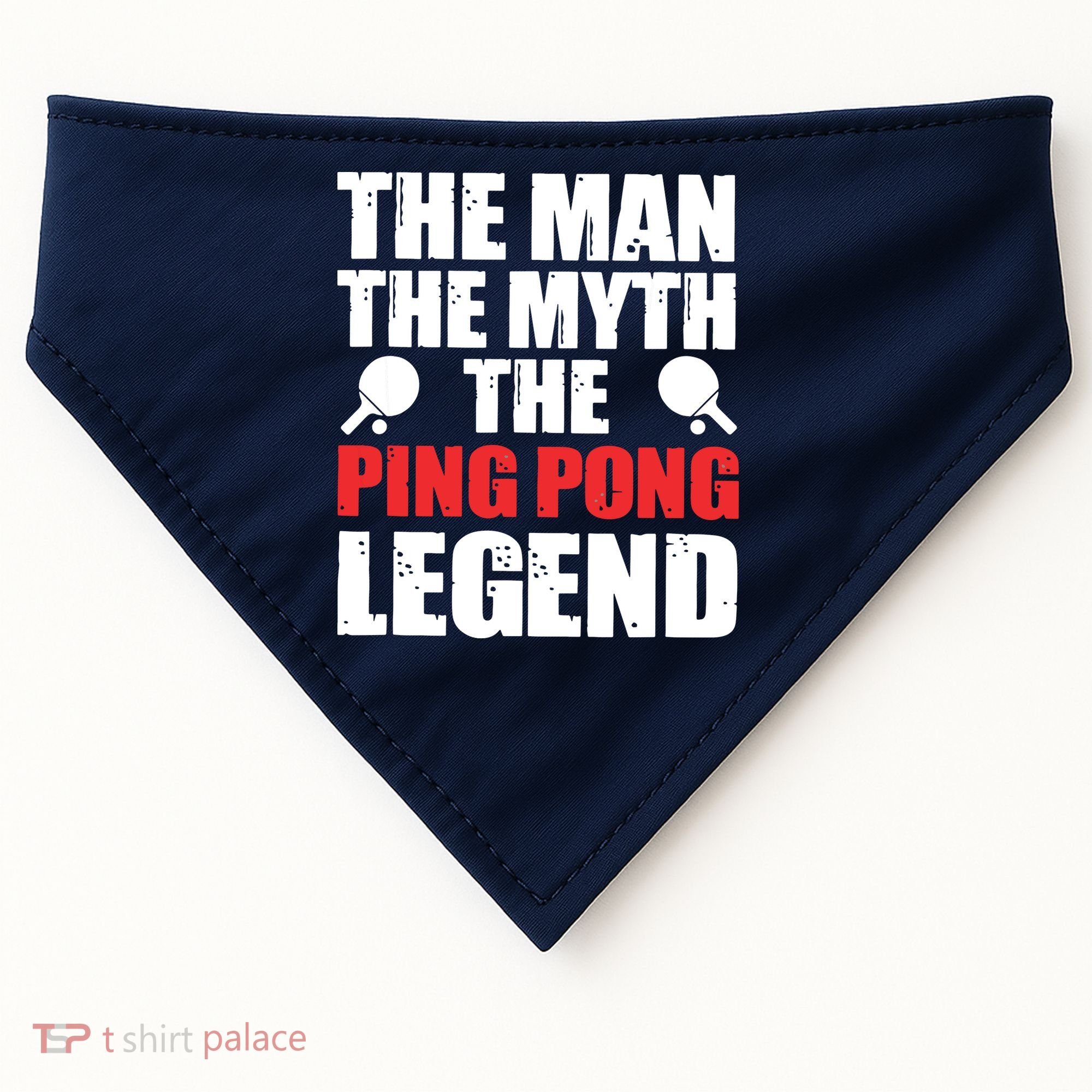 The Man The Myth The Ping Pong Legend USA-Made Doggie Bandana