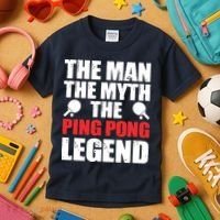 The Man The Myth The Ping Pong Legend Kids T-Shirt thumb 3